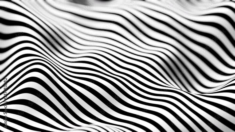 Poster morphing diagonal black and white lines - seamless loop