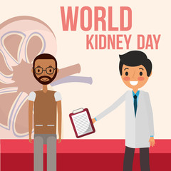 doctor and beard man patient world kidney day