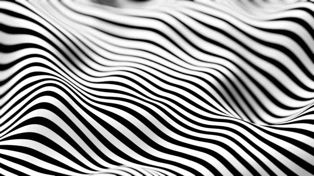 Morphing Diagonal Black and White Lines - Seamless Loop
