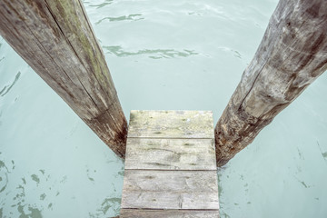 wooden pier end