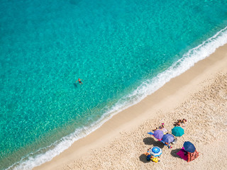 Beach of Tropea, Calabria in Italy. View from above.