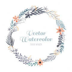 Obraz premium Watercolor flower frame 