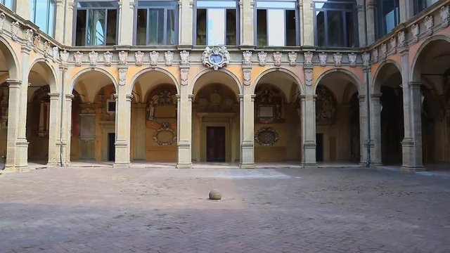 Bologna, Biblioteca dell'archiginnasio in Emilia Romagna Italia