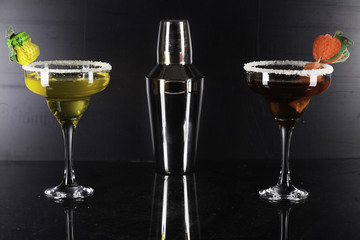 cocktails and cocktail shaker