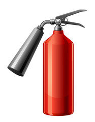 Fototapeta premium Red fire extinguisher on a white background