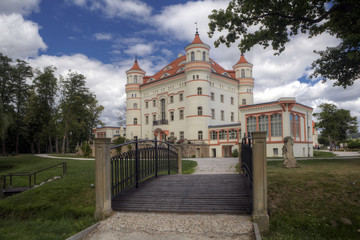 Naklejka premium A renovated palace in Wojanów near Jelenia Gora, Poland