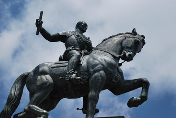 Fototapeta premium Hombre en caballo