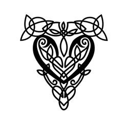 Celtic style tribal pattern design. Vector illustration.