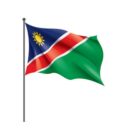 Namibia flag, vector illustration on a white background