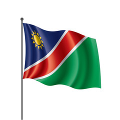 Namibia flag, vector illustration on a white background