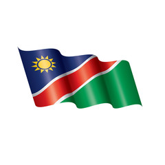 Namibia flag, vector illustration on a white background