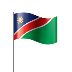 Namibia flag, vector illustration on a white background