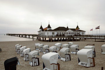 Pier in a German resort by the Baltic Sea