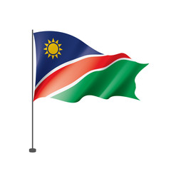 Namibia flag, vector illustration on a white background