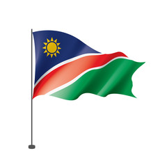 Fototapeta premium Namibia flag, vector illustration on a white background