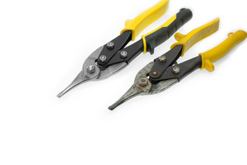 isolated tools on a white background. New and rusty