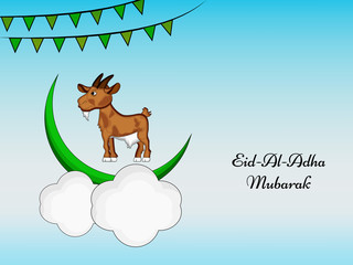 Illustration of background for the occasion of Muslim festival Eid-al-adha 