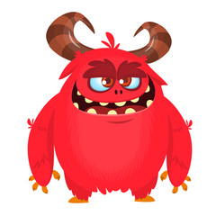 Angry cartoon monster. Vector Halloween monster character. Big set of cartoon monsters clipart © drawkman