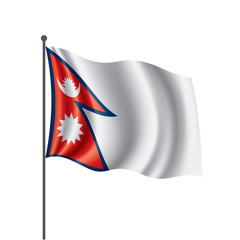 Nepal flag, vector illustration on a white background