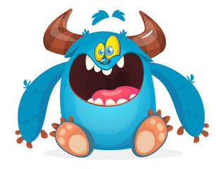 Cartoon yeti monster. Vector illustration of bigfoot sasquatch