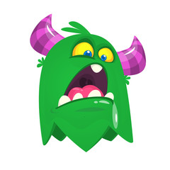 Angry cartoon monster character. Vector illustration © drawkman