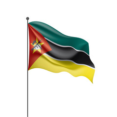 Mozambique flag, vector illustration on a white background