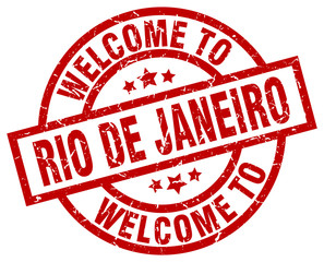 welcome to Rio De Janeiro red stamp