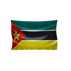 Mozambique flag, vector illustration on a white background