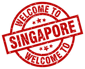 welcome to Singapore red stamp