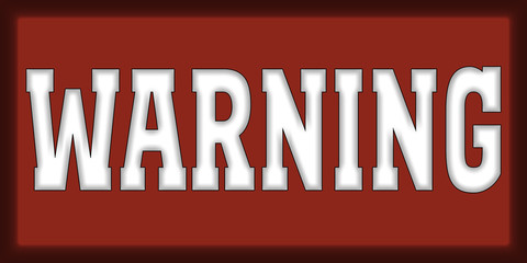 warning Red Logo Stamp Button