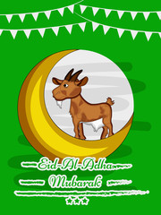 Illustration of background for the occasion of Muslim festival Eid-al-adha 
