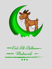 Illustration of background for the occasion of Muslim festival Eid-al-adha 
