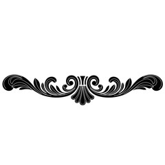 Fototapeta premium Vintage baroque ornament, corner. Retro pattern antique style acanthus. Decorative design element filigree calligraphy vector. - stock vector