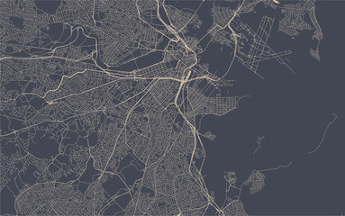 map of the city of Boston, USA - 217196021