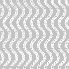 Seamless pattern of yarns. Waves and vibrations of forms. Optical illusion of motion.