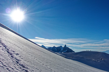Landscape during the ascent to Aiguille du Midi