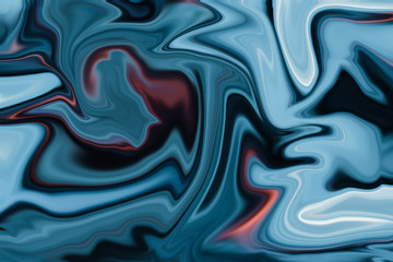 Obraz premium Marbled blue red and white abstract background Liquid texture marble pattern Fluid art