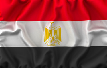 Naklejka premium Egypt Waving Flag. 3D rendering