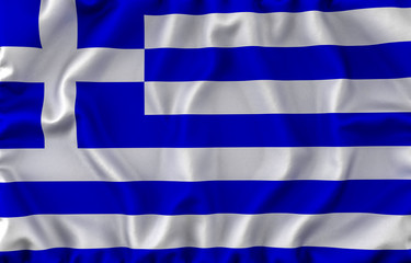 Greece Waving Flag. 3D rendering