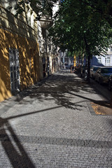 A paved sidewalk