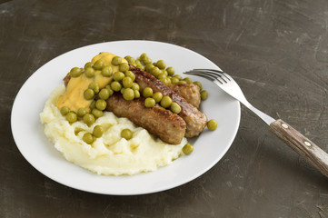 Bangers And Mash. Traditional British Dishes.