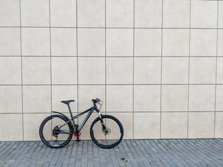 Naklejka na ściany i meble MTB bicycle on the trail in the summer season
