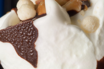 beautiflul macro detail of classic italian ice cream