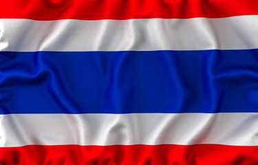 Thailand Waving Flag. 3D rendering