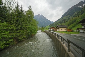 Grossglockner High Alpine Road (Grossglockner Hochalpenstrasse) mountain landscape, Austria