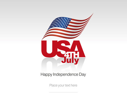 USA Independence Day flag logo icon banner