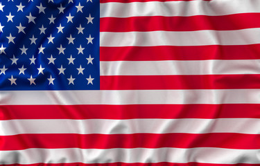 Fototapeta premium USA Waving Flag. 3D rendering