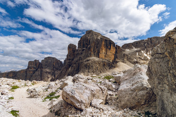 Fototapeta premium view of the peak Pisciadu