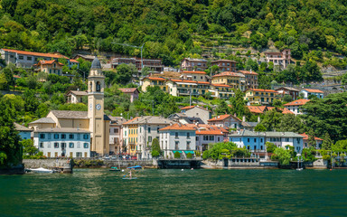 Scenic sight in Laglio, village on the Como Lake, Lombardy, Italy.