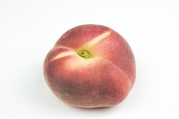 A group of whole nectarine fruits isolated on a white background. useful fruit. seasonal fruits.